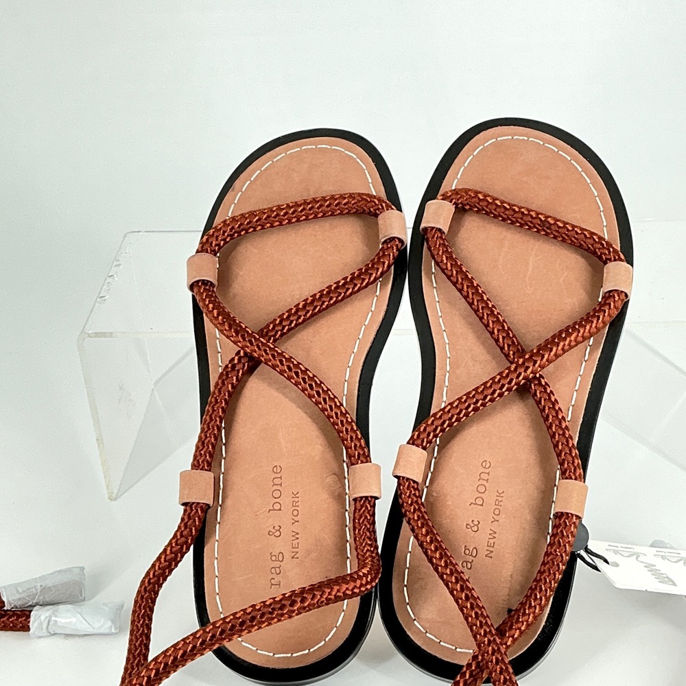 Rag & Bone Size 36 US 6 Henna Brown Lace Up Gladiator Sandals NEW Infinity $375 - Picture 6 of 14